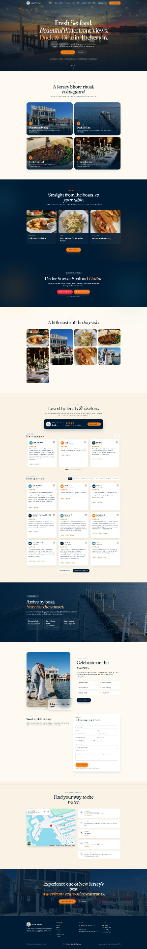 Sunset Seafood website preview