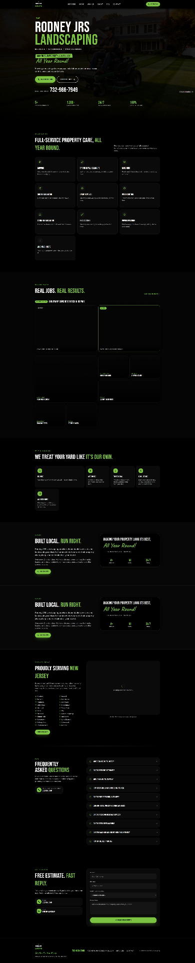 Rodney Jrs Landscaping website preview
